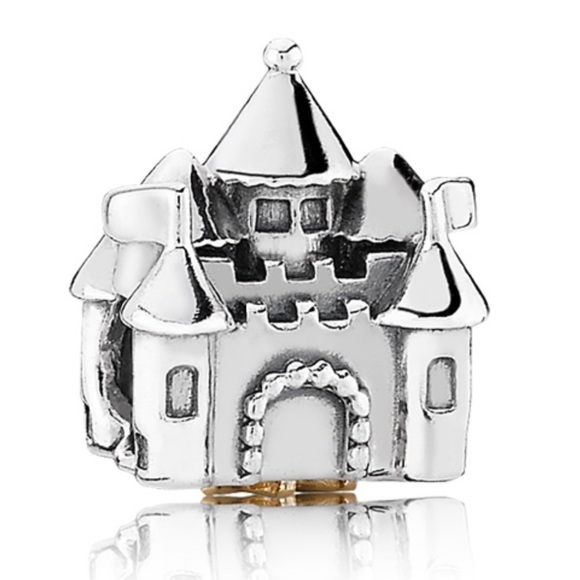 Pandora 925 14K Two Tone Happily Ever After After Princess Castle Bead Charm - Picture 1 of 7